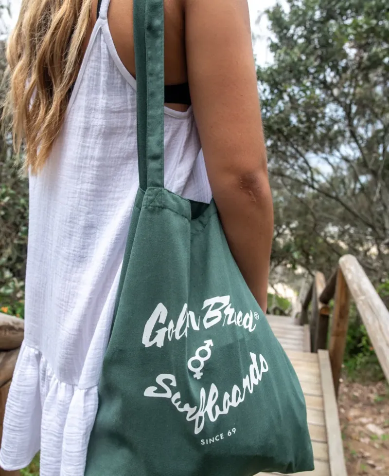 Golden Breed Bags-Surf Logo Tote Bag | Ivy Green
